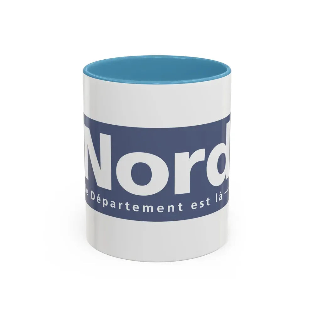 Flag of Nord France - Accent Coffee Mug 11oz Light Blue - Go Mug Yourself