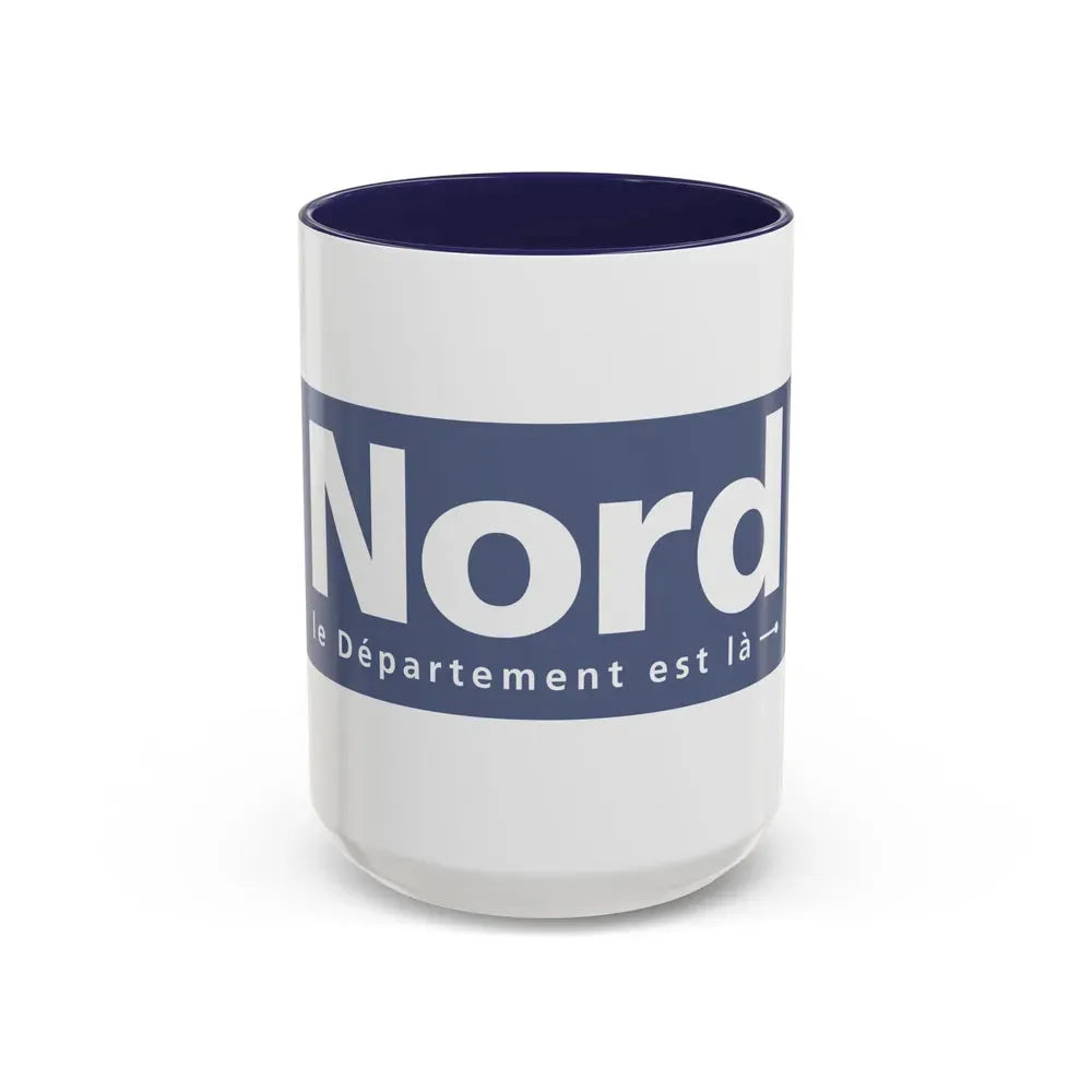 Flag of Nord France - Accent Coffee Mug 15oz Navy - Go Mug Yourself