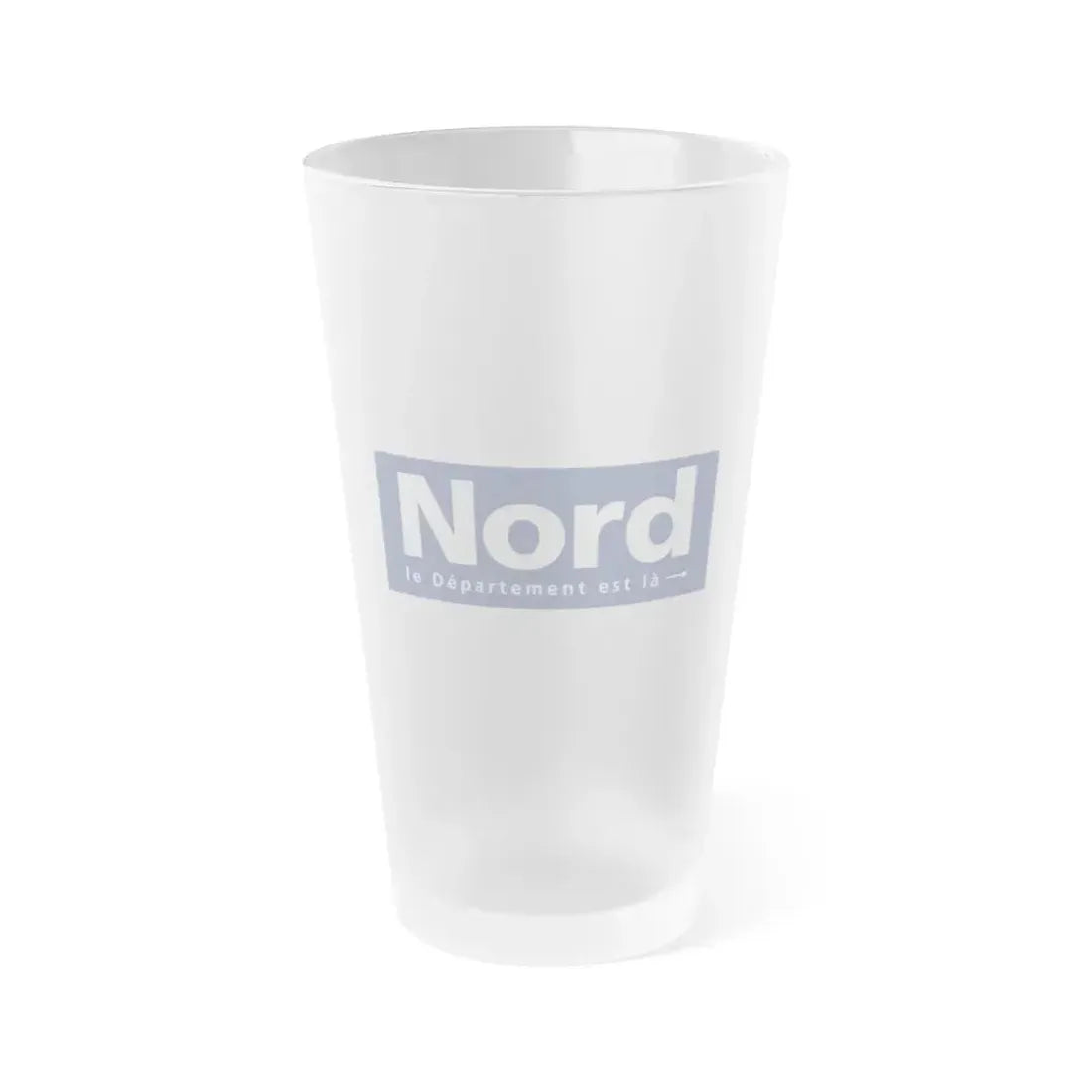 Flag of Nord France - Frosted Pint Glass 16oz 16oz Frosted - Go Mug Yourself