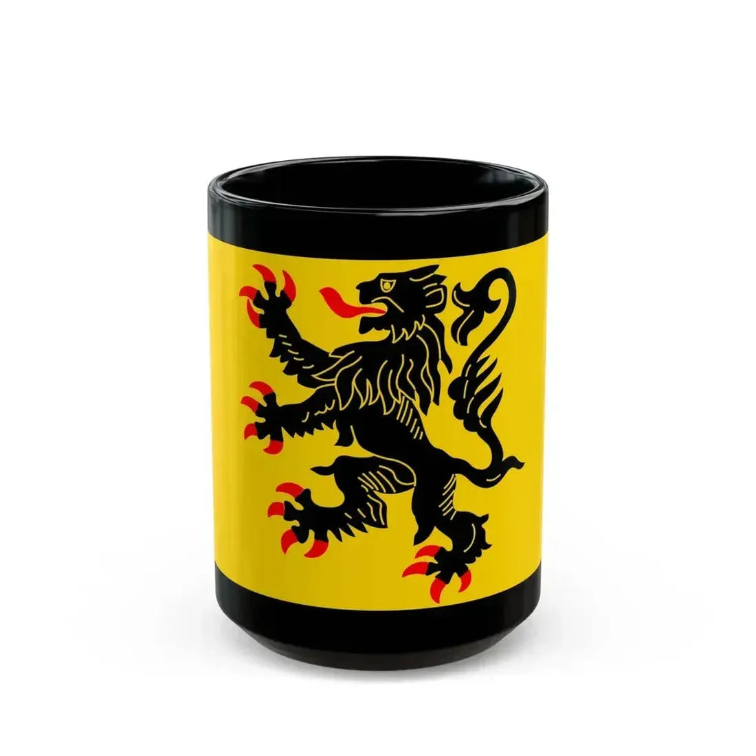 Flag of Nord Pas de Calais France - Black Coffee Mug 15oz - Go Mug Yourself