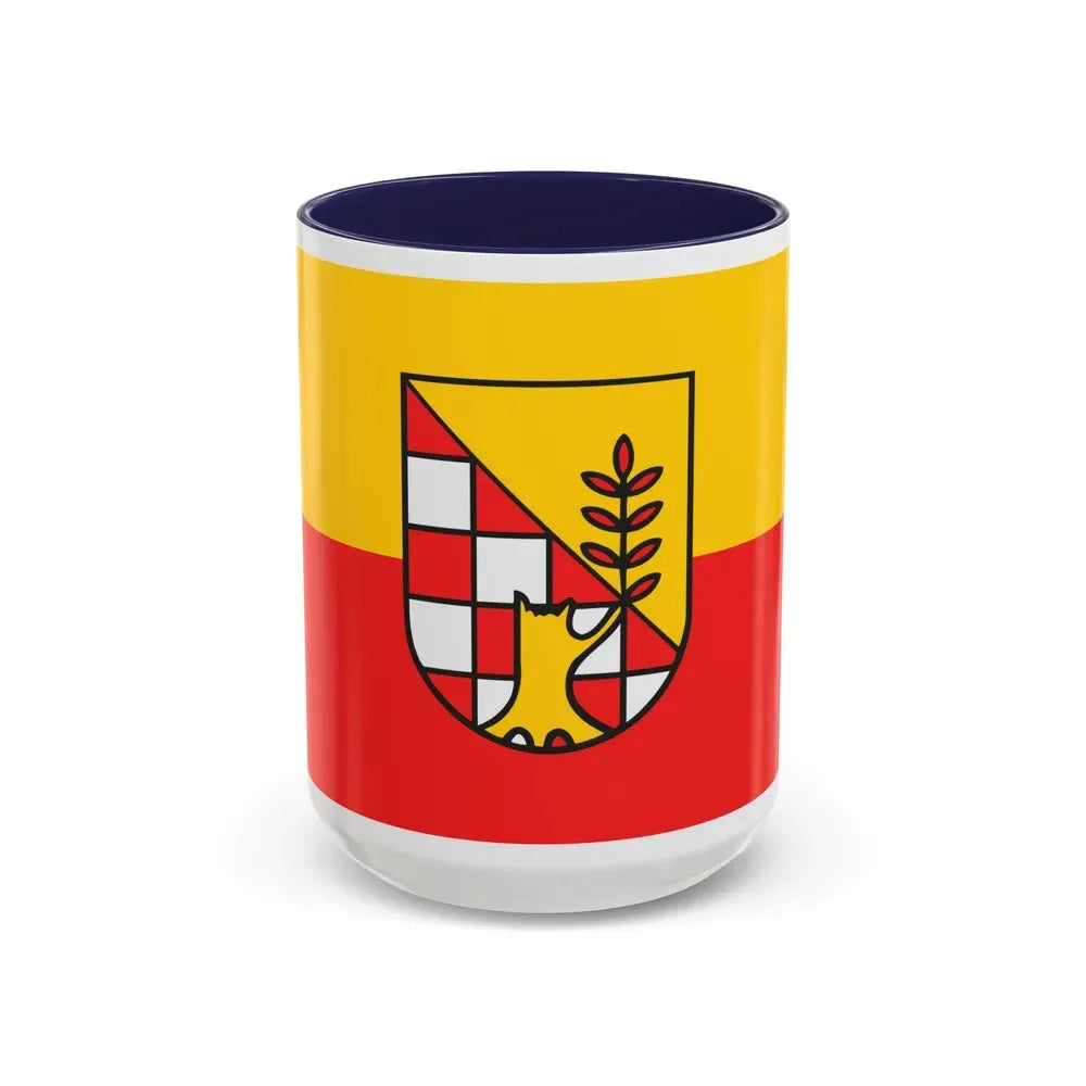 Flag of Nordhausen Germany - Accent Coffee Mug 15oz Navy - Go Mug Yourself