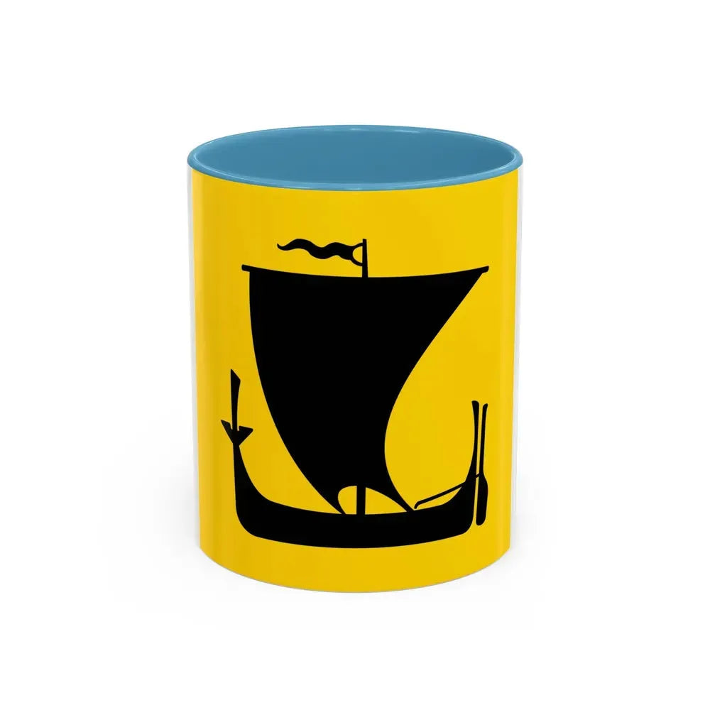 Flag of Nordland Norway - Accent Coffee Mug 11oz Light Blue - Go Mug Yourself