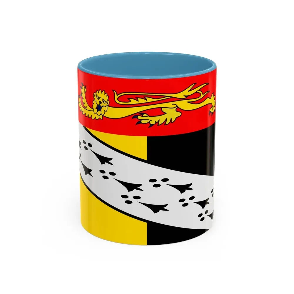 Flag of Norfolk UK - Accent Coffee Mug 11oz Light Blue - Go Mug Yourself