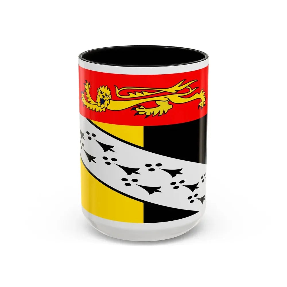 Flag of Norfolk UK - Accent Coffee Mug 15oz Black - Go Mug Yourself