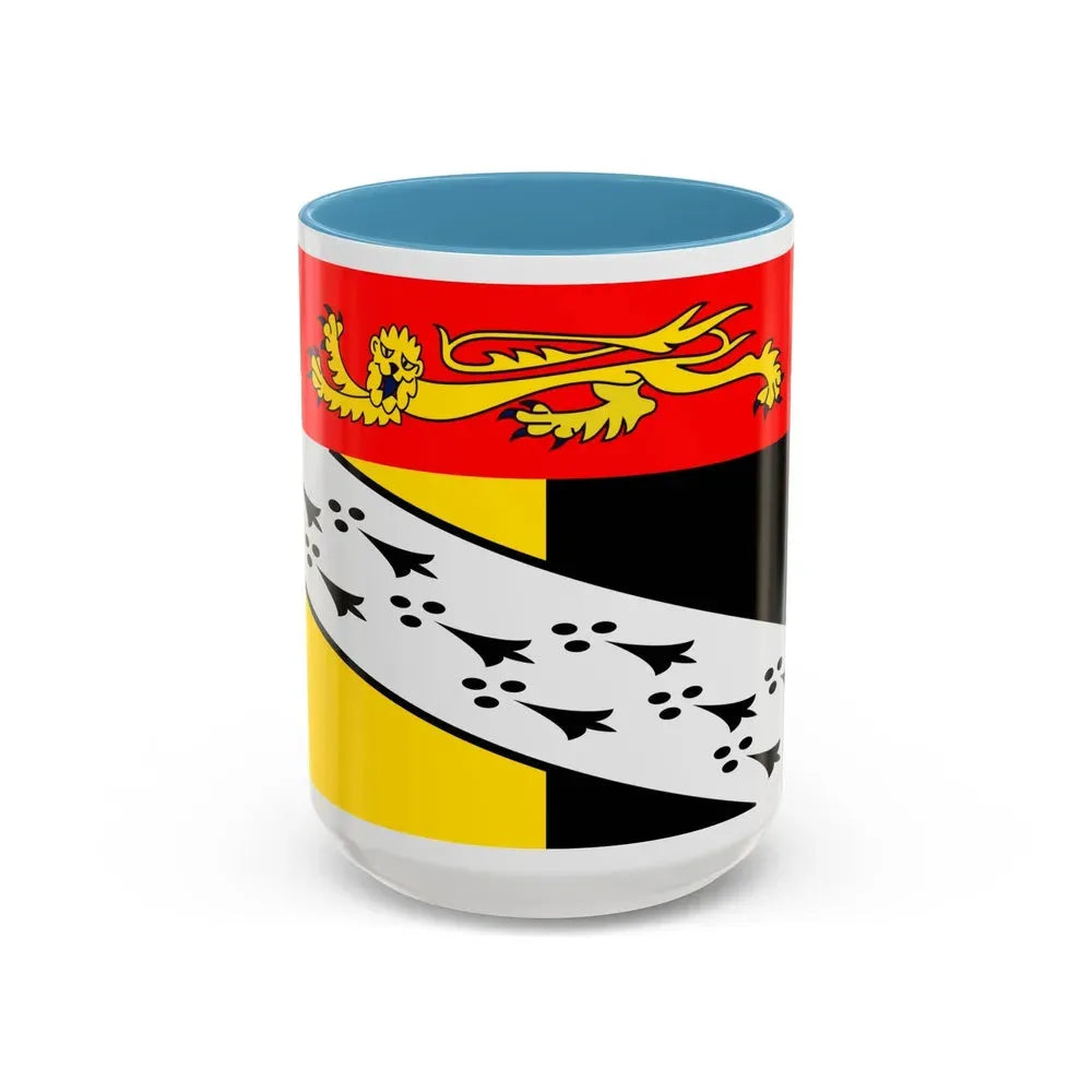 Flag of Norfolk UK - Accent Coffee Mug 15oz Light Blue - Go Mug Yourself