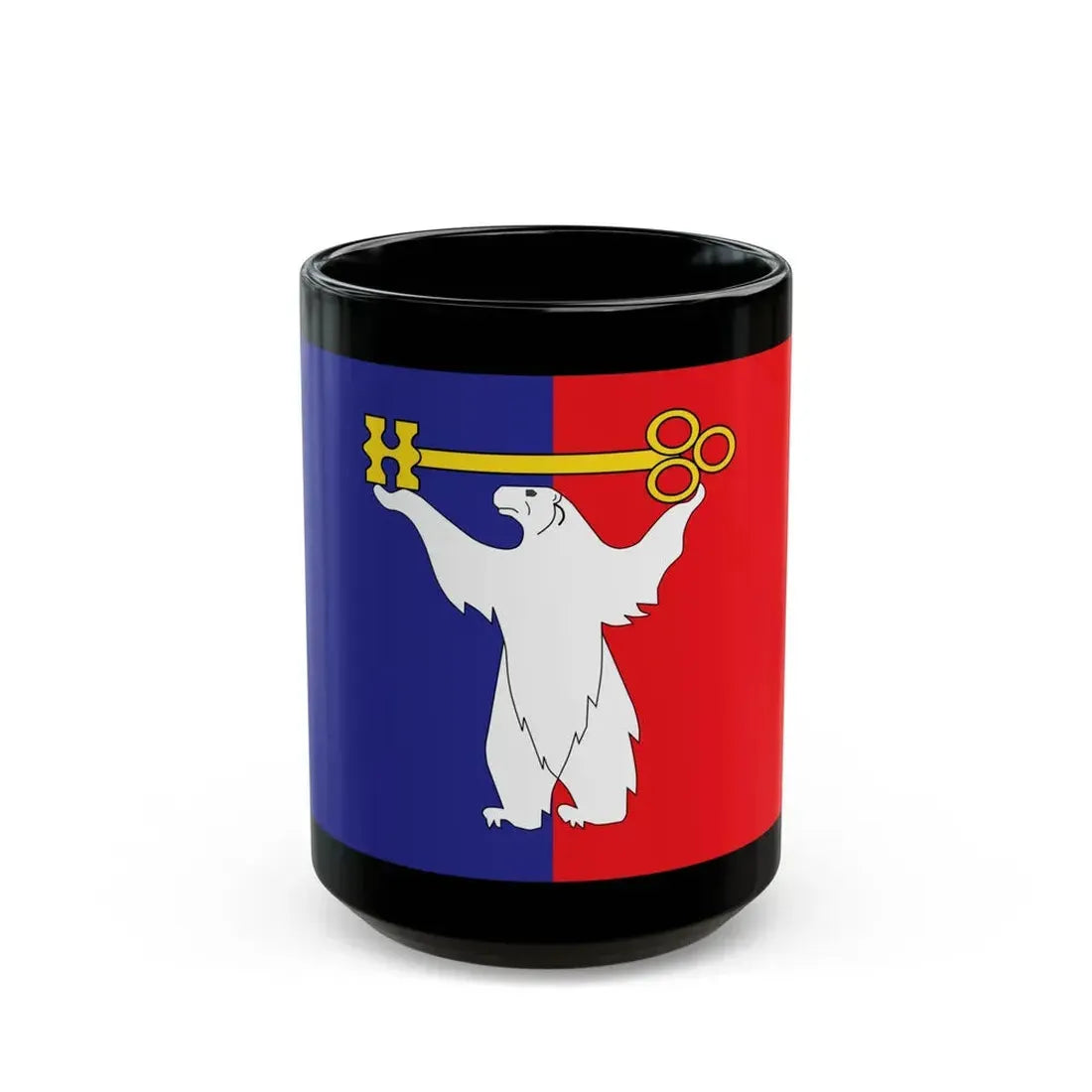 Flag of Norilsk Krasnoyarsk Krai Russia - Black Coffee Mug 15oz - Go Mug Yourself