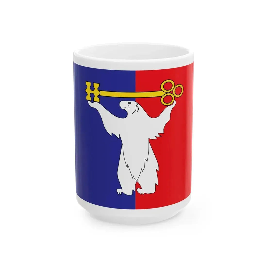 Flag of Norilsk Krasnoyarsk Krai Russia - White Coffee Mug 15oz - Go Mug Yourself
