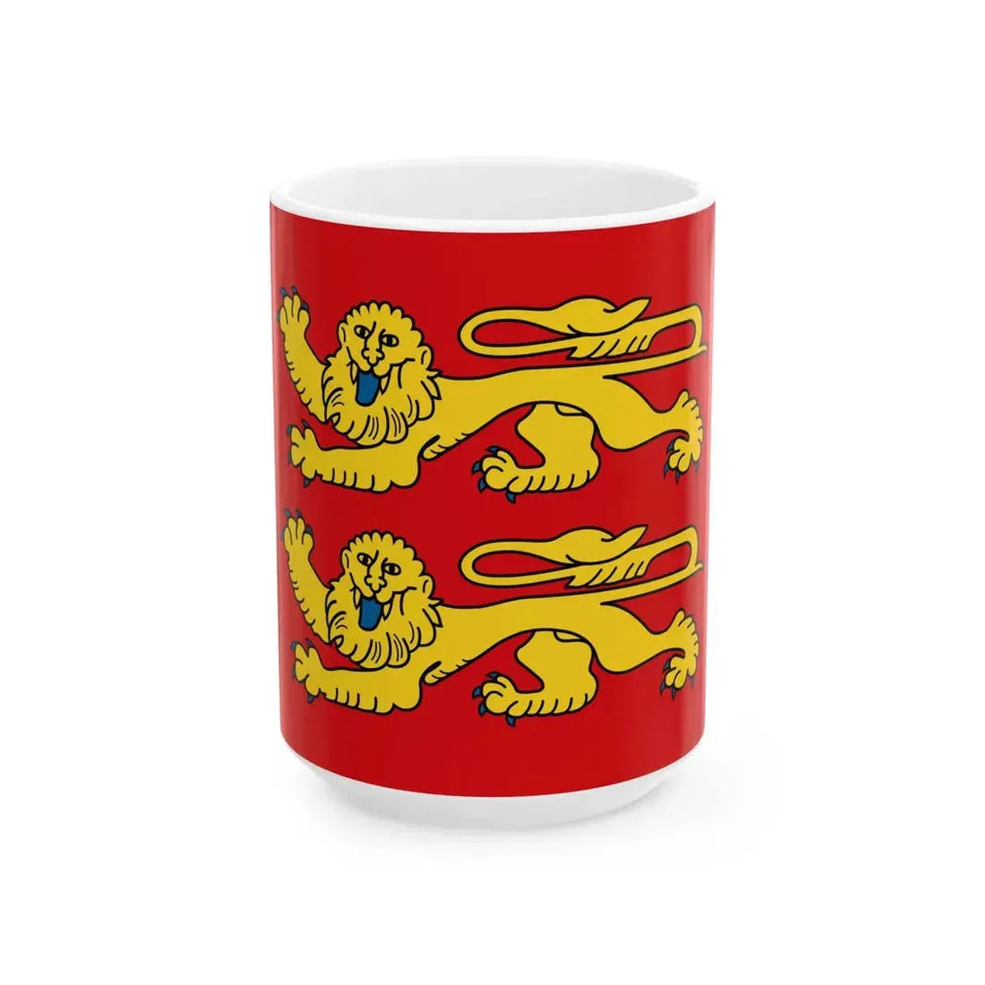 Flag of Normandie (France) White Coffee Mug 15oz - Go Mug Yourself