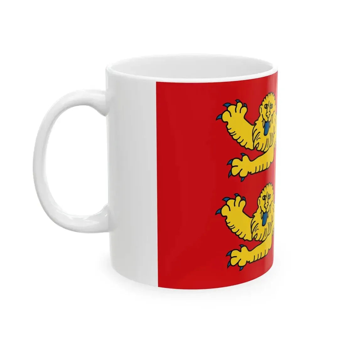 Flag of Normandie (France) White Coffee Mug - Go Mug Yourself