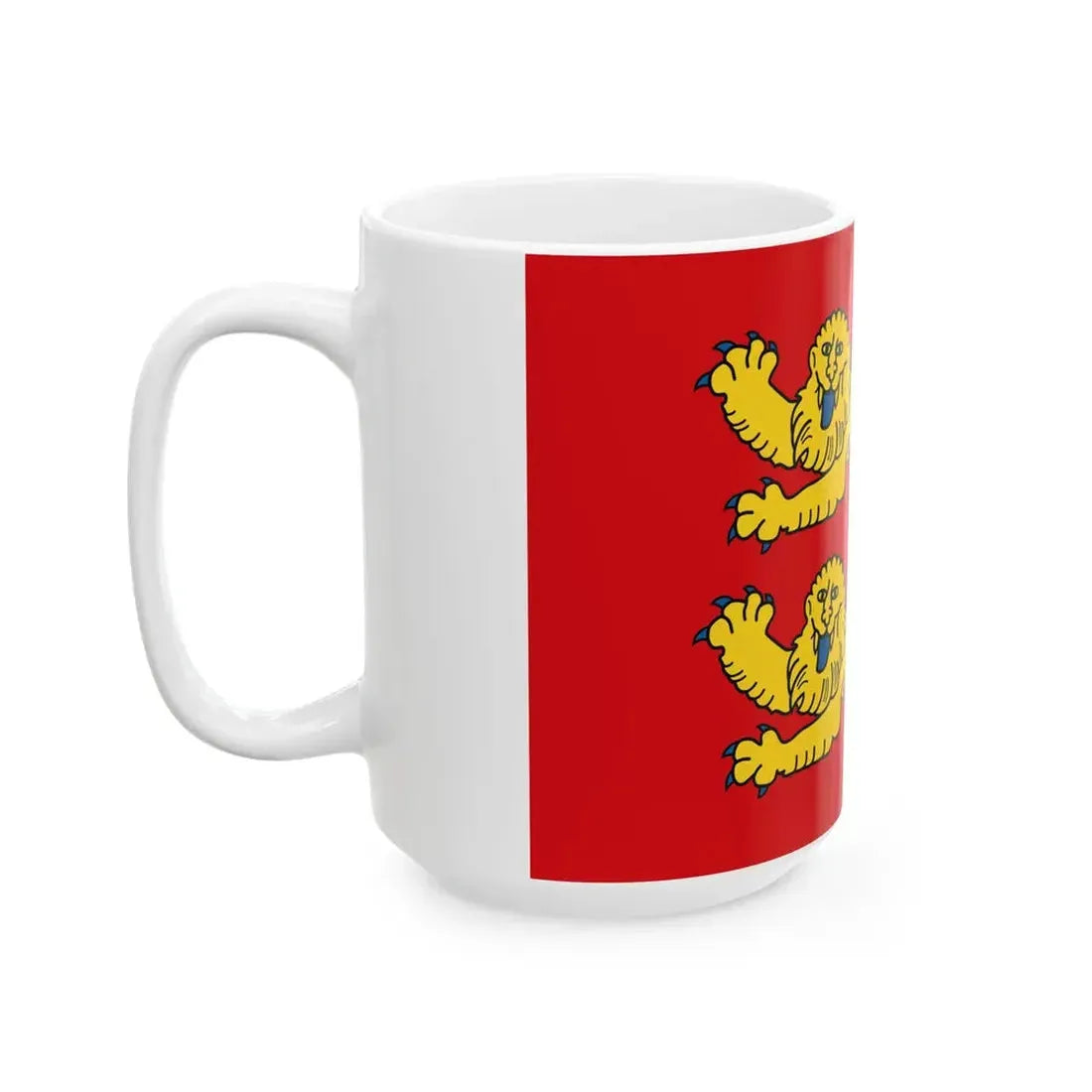 Flag of Normandie (France) White Coffee Mug - Go Mug Yourself