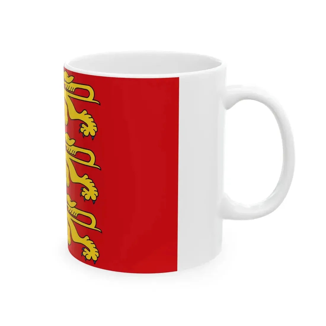 Flag of Normandie three-leopard version (France) White Coffee Mug - Go Mug Yourself
