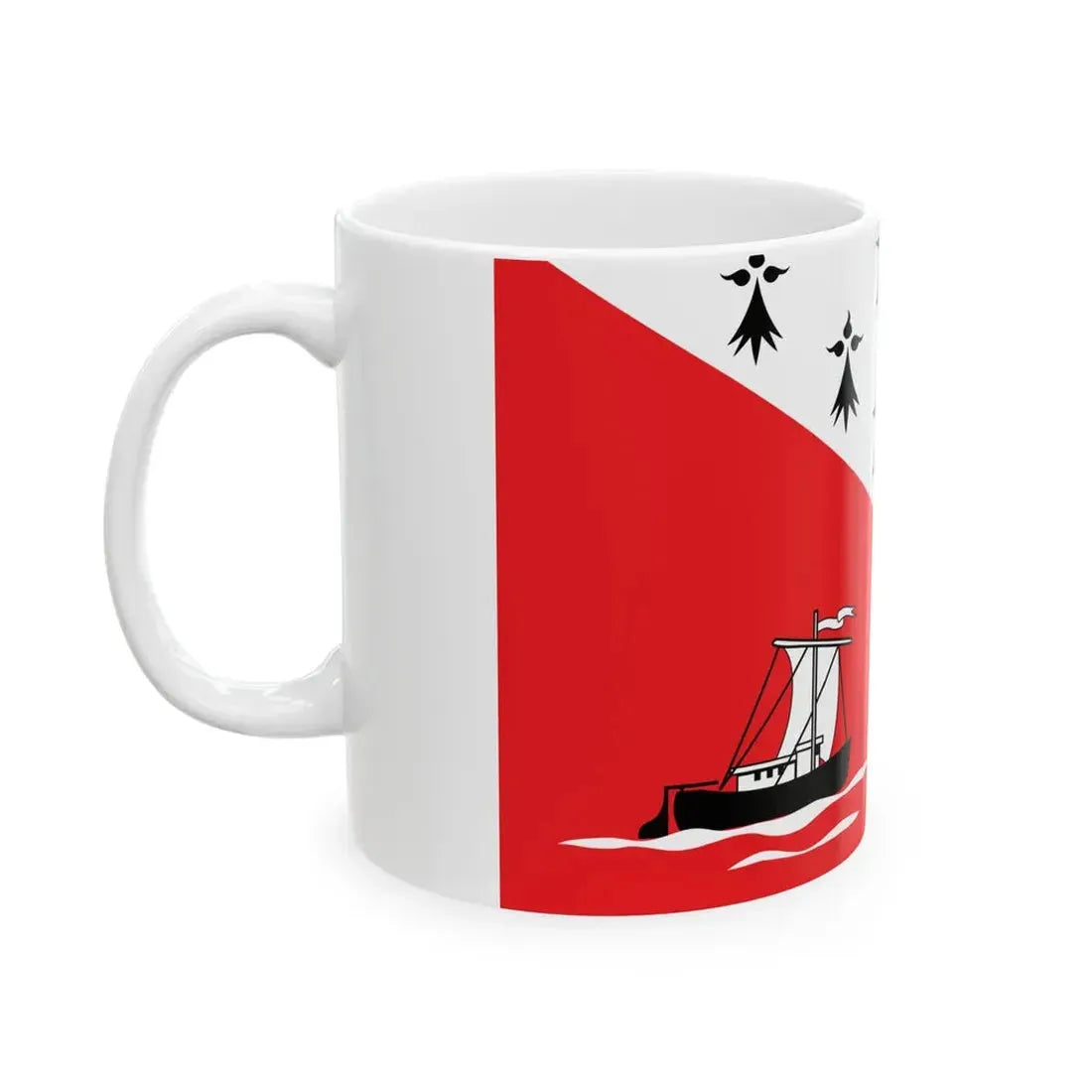 Flag of Nort-sur-Erdre (France) White Coffee Mug - Go Mug Yourself