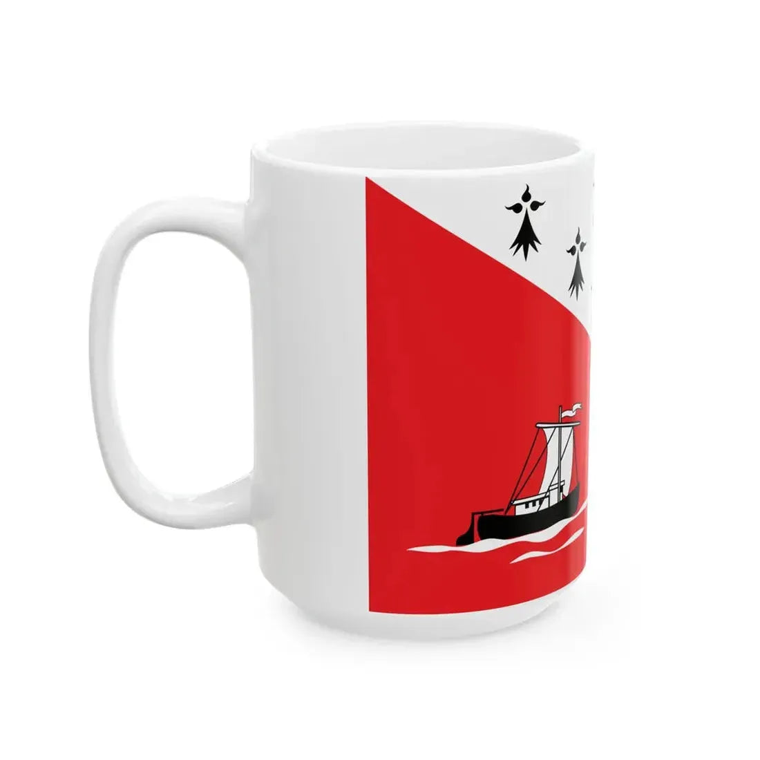 Flag of Nort-sur-Erdre (France) White Coffee Mug - Go Mug Yourself