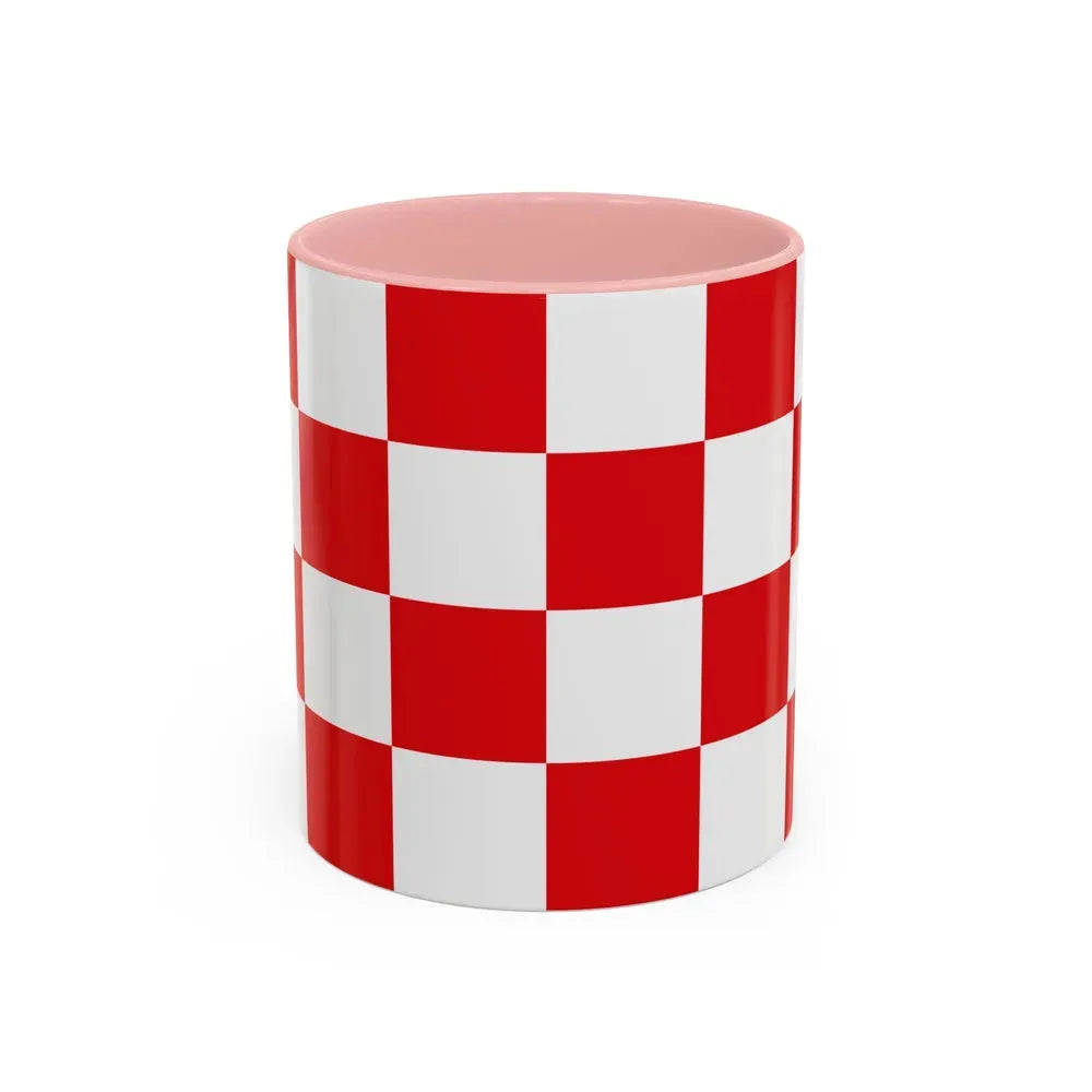 Flag of North Brabant Netherlands - Accent Coffee Mug 11oz Pink - Go Mug Yourself