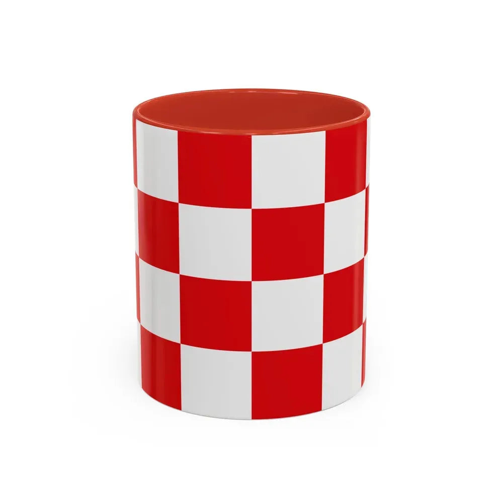 Flag of North Brabant Netherlands - Accent Coffee Mug 11oz Red - Go Mug Yourself