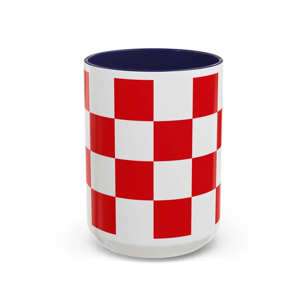 Flag of North Brabant Netherlands - Accent Coffee Mug 15oz Navy - Go Mug Yourself