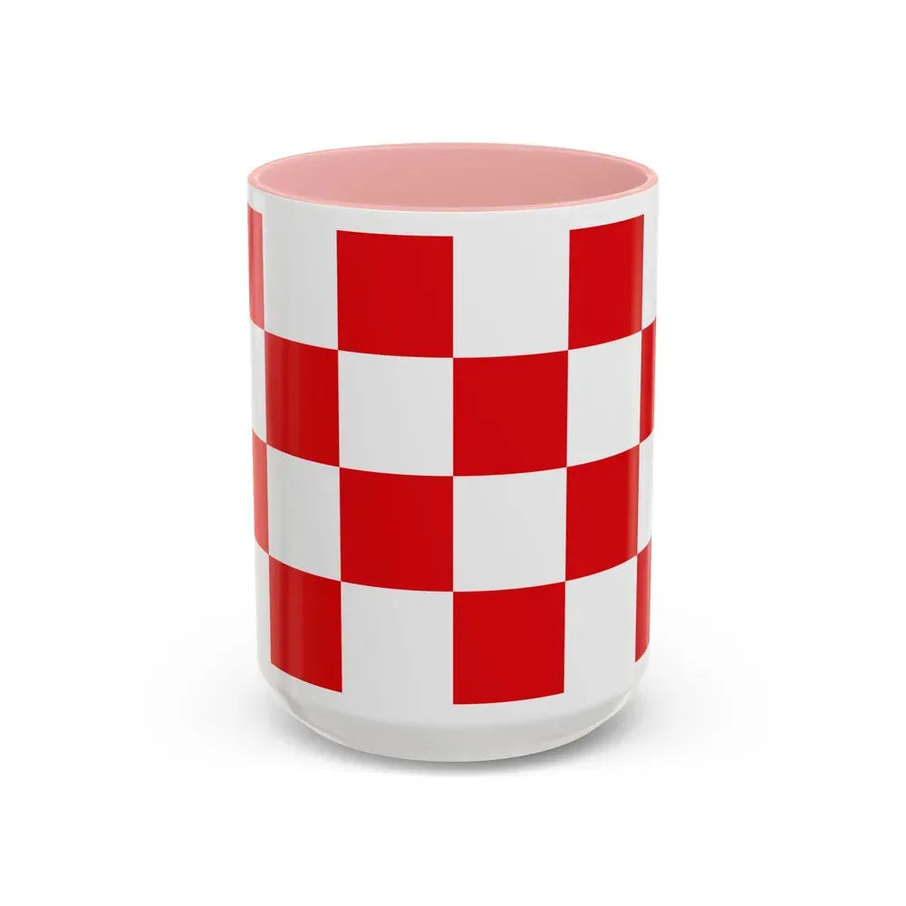 Flag of North Brabant Netherlands - Accent Coffee Mug 15oz Pink - Go Mug Yourself