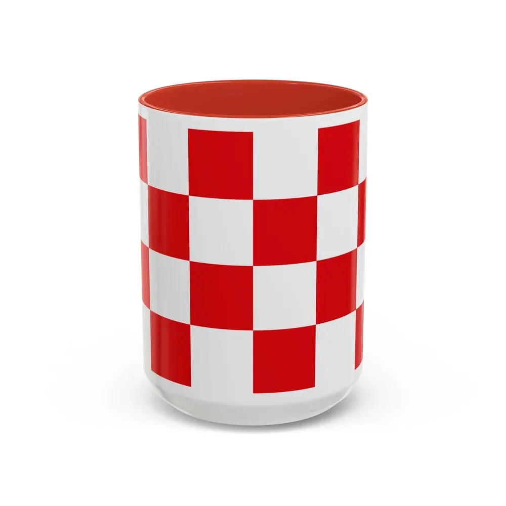 Flag of North Brabant Netherlands - Accent Coffee Mug 15oz Red - Go Mug Yourself