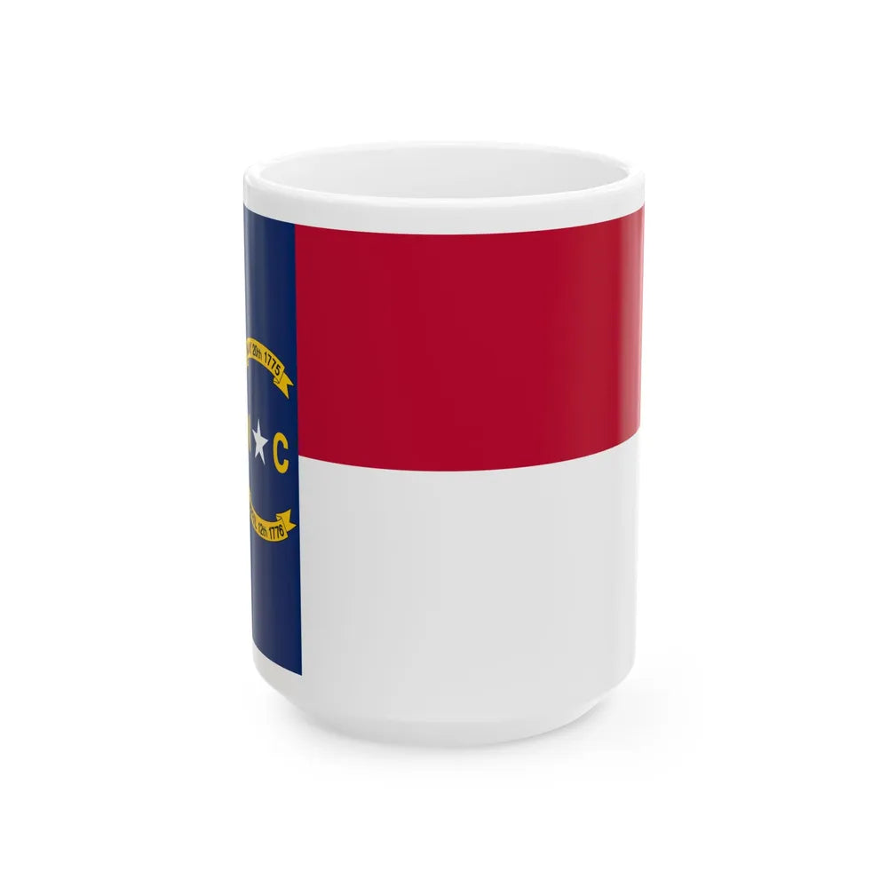 Flag of North Carolina 1885-1991 (United States) White Coffee Mug 15oz - Go Mug Yourself
