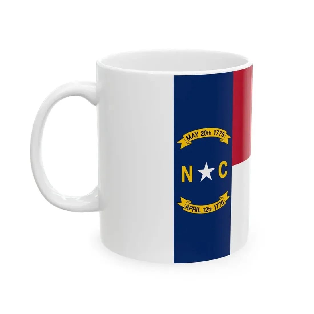 Flag of North Carolina 1885-1991 (United States) White Coffee Mug - Go Mug Yourself