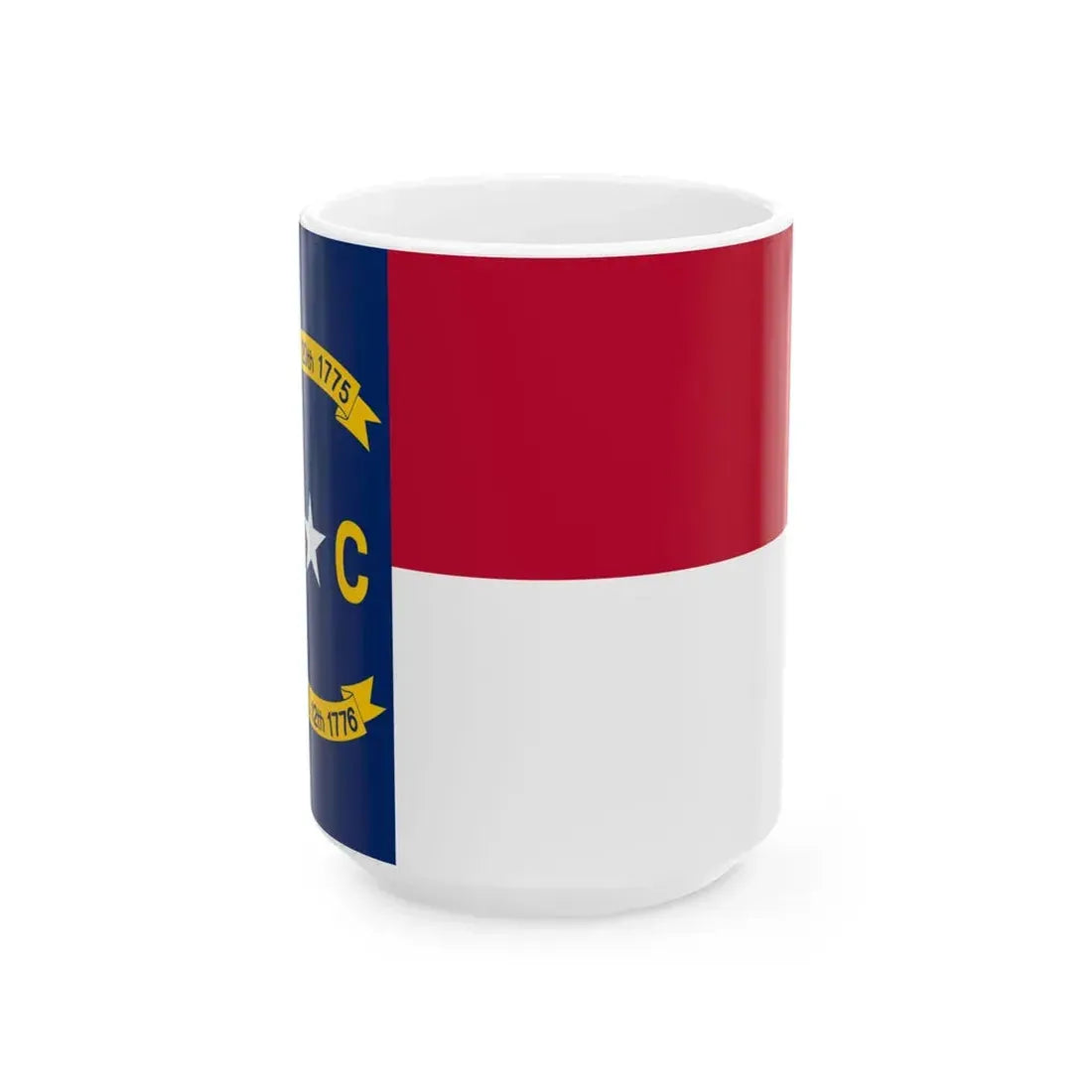 Flag of North Carolina 3-2 (United States) White Coffee Mug 15oz - Go Mug Yourself