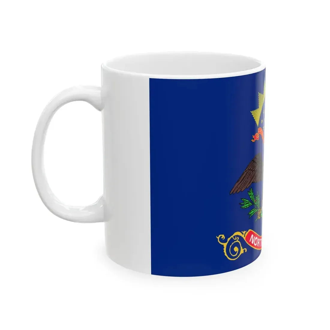 Flag of North Dakota 3-2 (United States) White Coffee Mug - Go Mug Yourself