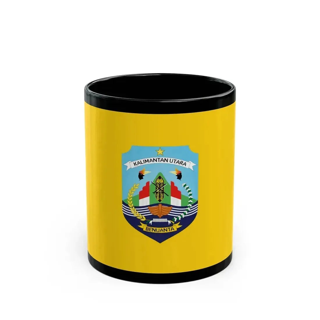 Flag of North Kalimantan Indonesia - Black Coffee Mug 11oz - Go Mug Yourself