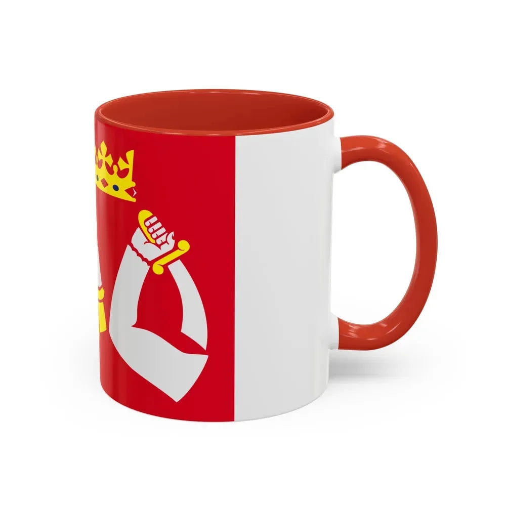 Flag of North Karelia Finland - Accent Coffee Mug - Go Mug Yourself