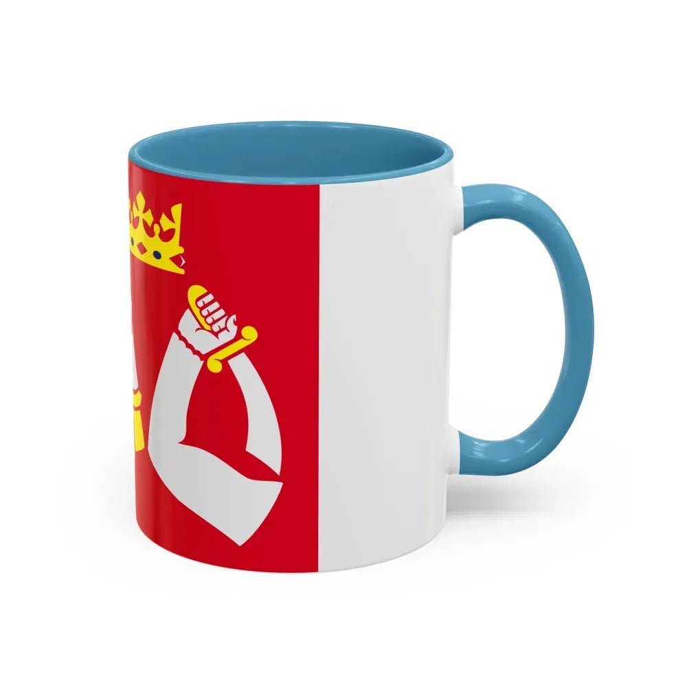 Flag of North Karelia Finland - Accent Coffee Mug - Go Mug Yourself