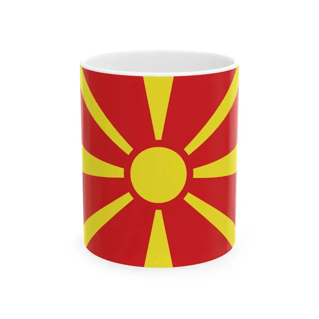 Flag of North Macedonia 3-2 (North Macedonia) White Coffee Mug 11oz - Go Mug Yourself
