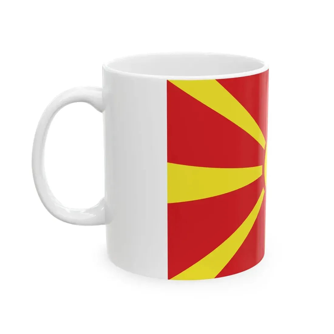 Flag of North Macedonia 3-2 (North Macedonia) White Coffee Mug - Go Mug Yourself