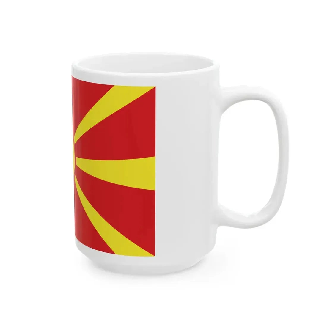 Flag of North Macedonia 3-2 (North Macedonia) White Coffee Mug - Go Mug Yourself