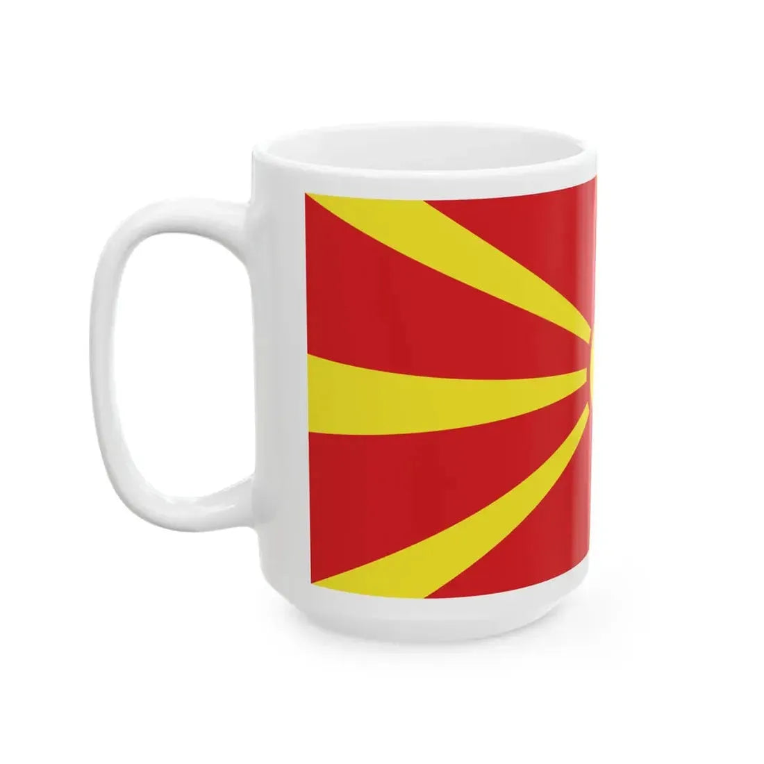Flag of North Macedonia (North Macedonia) White Coffee Mug - Go Mug Yourself