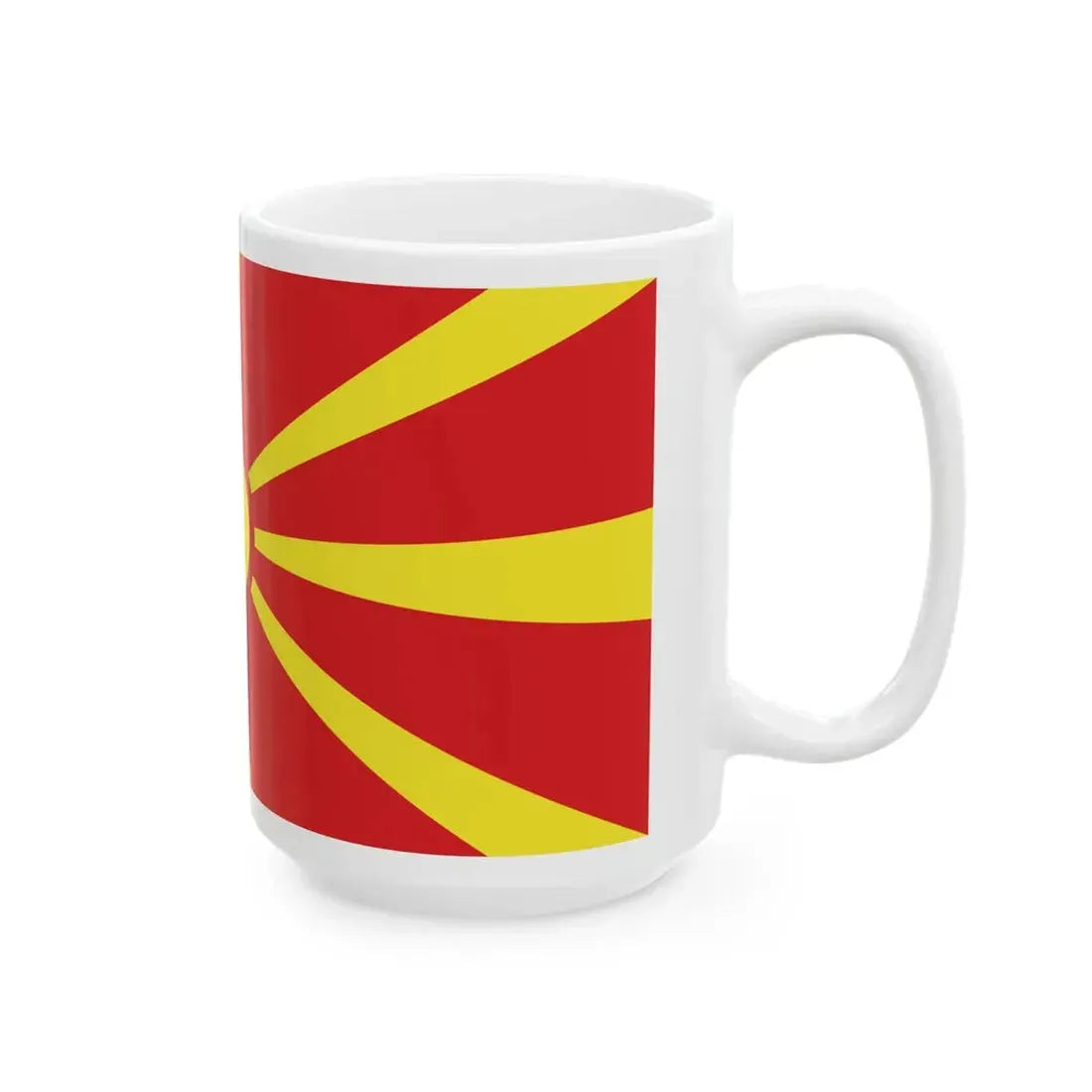Flag of North Macedonia (North Macedonia) White Coffee Mug - Go Mug Yourself