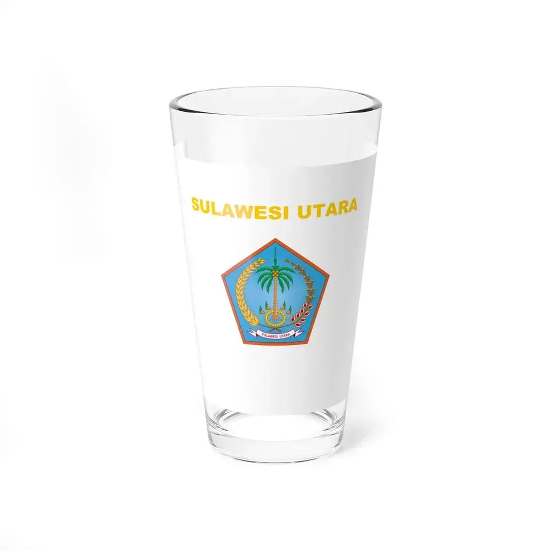 Flag of North Sulawesi Indonesia - Pint Glass 16oz 16oz - Go Mug Yourself