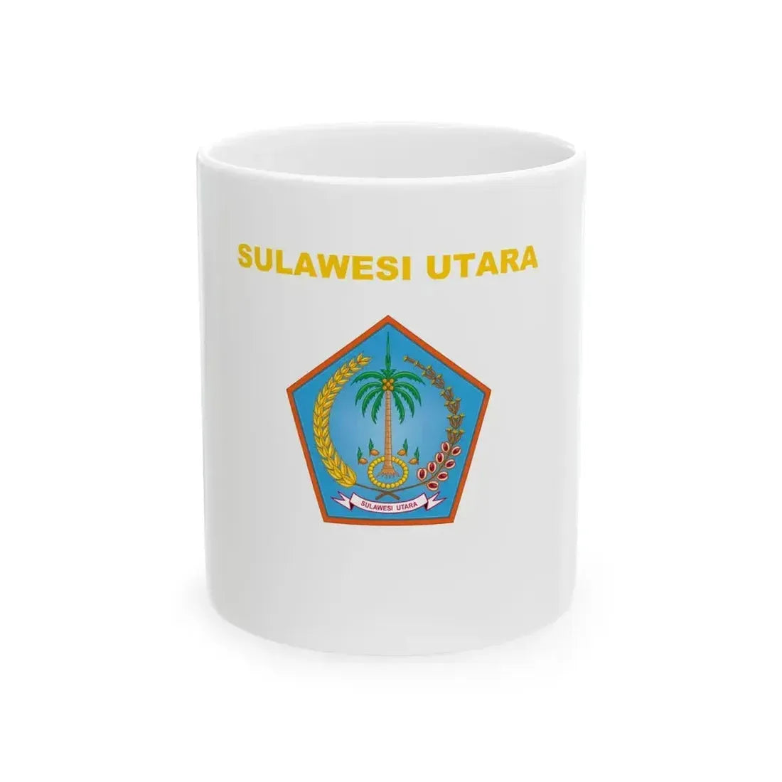 Flag of North Sulawesi Indonesia - White Coffee Mug 11oz - Go Mug Yourself