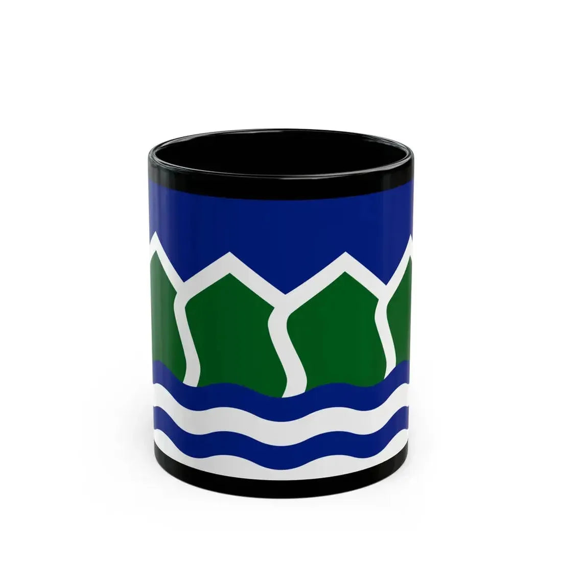 Flag of North Vancouver British Columbia district municipality Canada - Black Coffee Mug 11oz - Go Mug Yourself