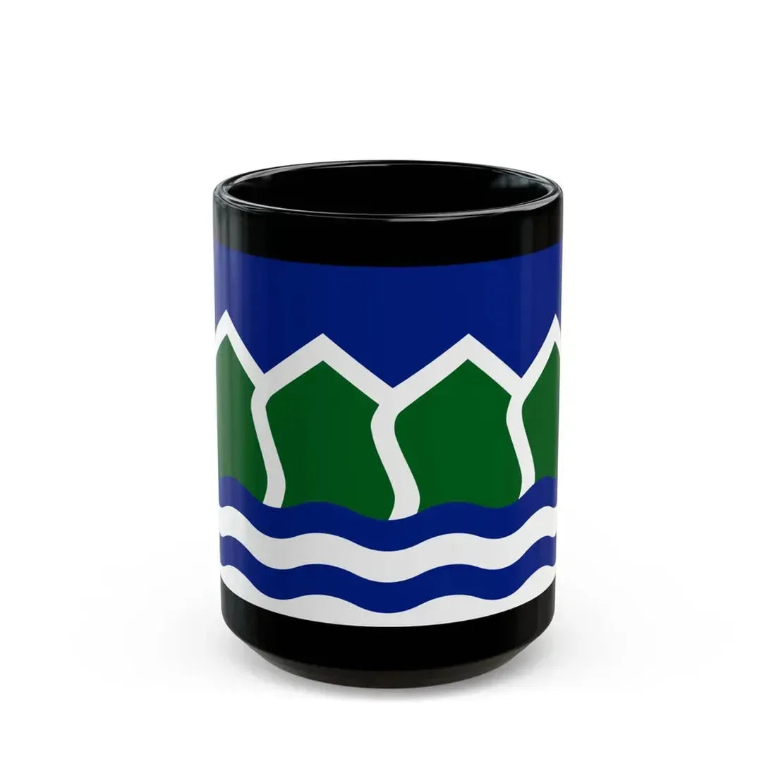 Flag of North Vancouver British Columbia district municipality Canada - Black Coffee Mug 15oz - Go Mug Yourself