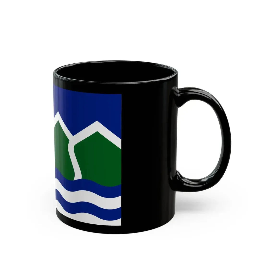 Flag of North Vancouver British Columbia district municipality Canada - Black Coffee Mug - Go Mug Yourself