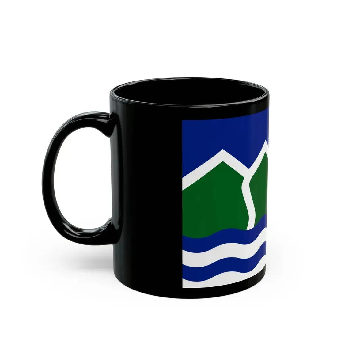 Flag of North Vancouver British Columbia district municipality Canada - Black Coffee Mug - Go Mug Yourself