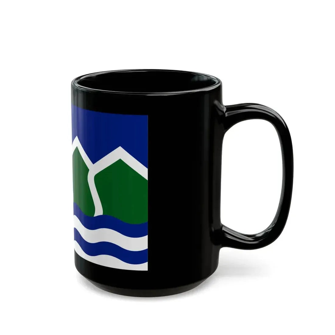 Flag of North Vancouver British Columbia district municipality Canada - Black Coffee Mug - Go Mug Yourself