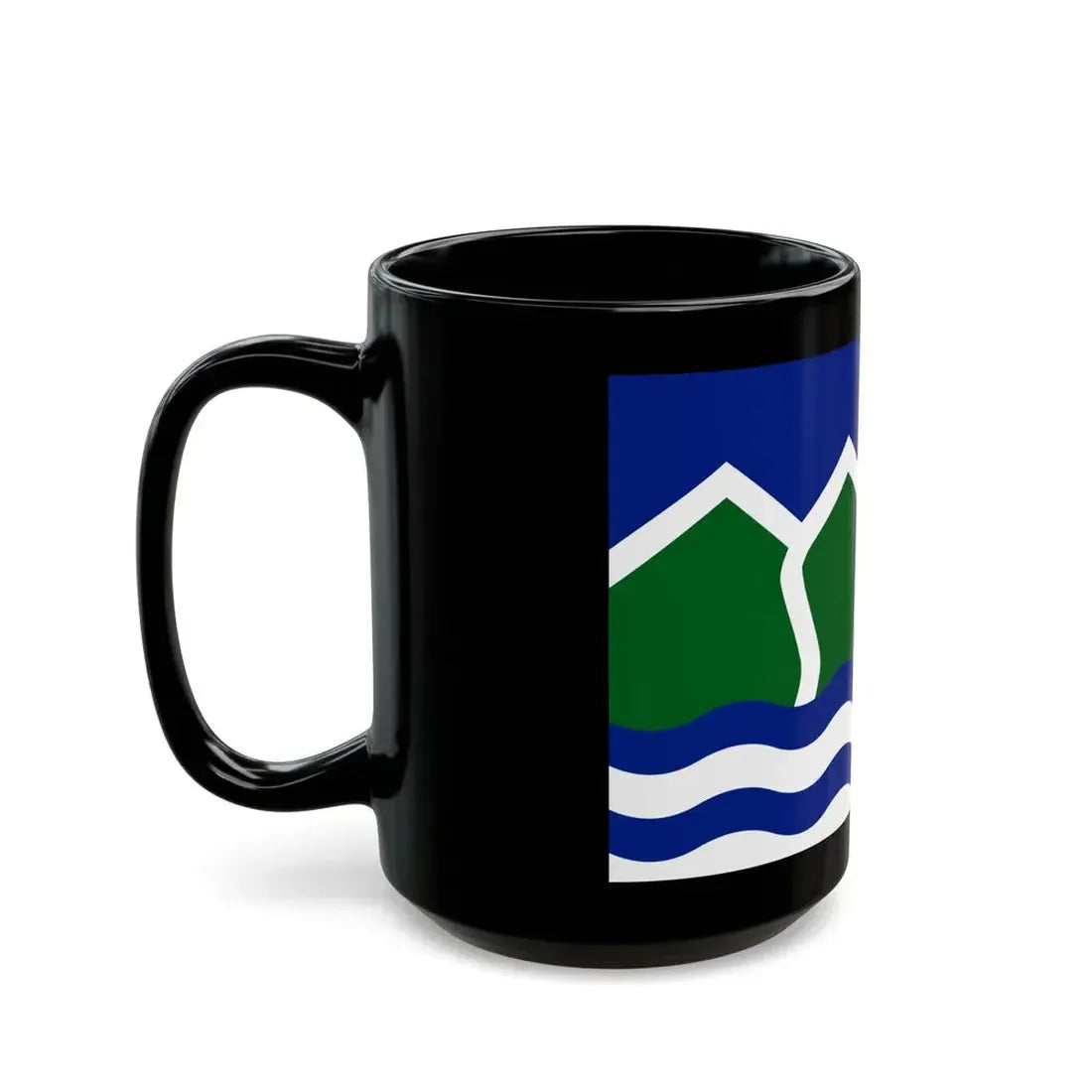 Flag of North Vancouver British Columbia district municipality Canada - Black Coffee Mug - Go Mug Yourself
