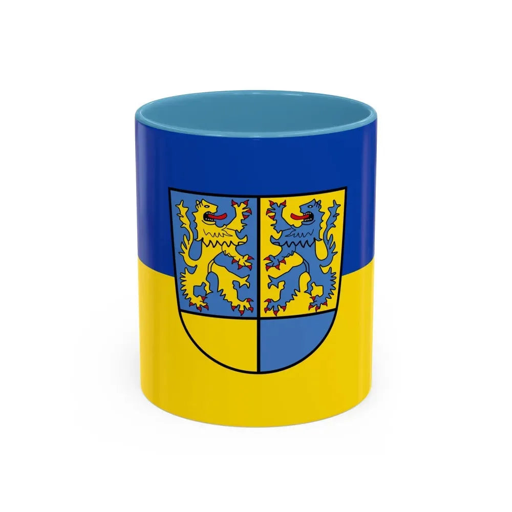 Flag of Northeim Germany - Accent Coffee Mug 11oz Light Blue - Go Mug Yourself