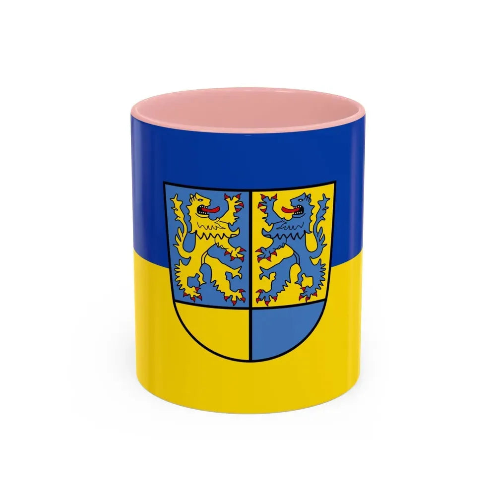 Flag of Northeim Germany - Accent Coffee Mug 11oz Pink - Go Mug Yourself