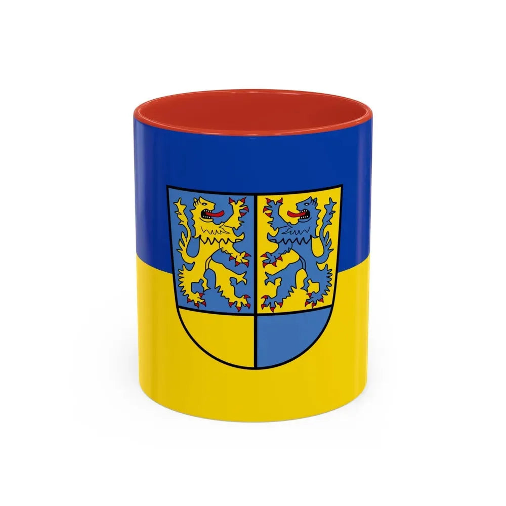 Flag of Northeim Germany - Accent Coffee Mug 11oz Red - Go Mug Yourself
