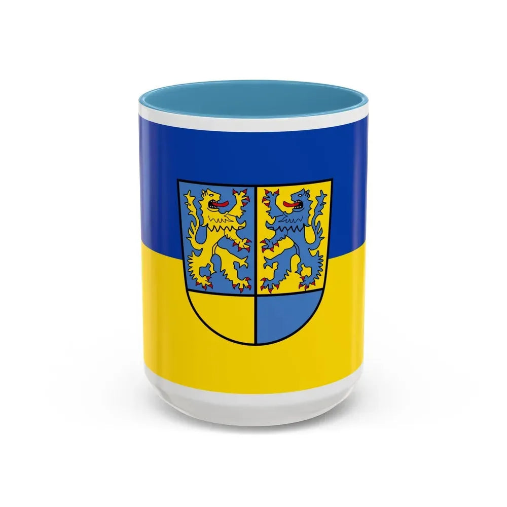 Flag of Northeim Germany - Accent Coffee Mug 15oz Light Blue - Go Mug Yourself