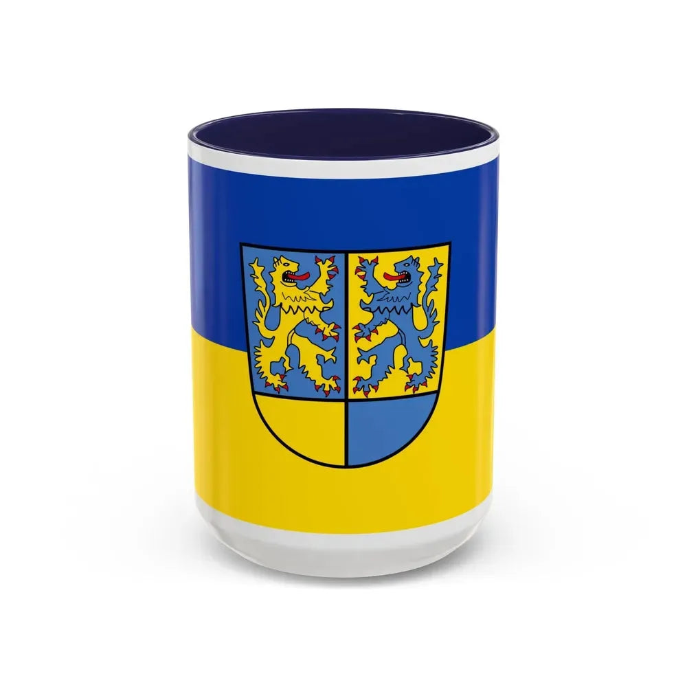 Flag of Northeim Germany - Accent Coffee Mug 15oz Navy - Go Mug Yourself