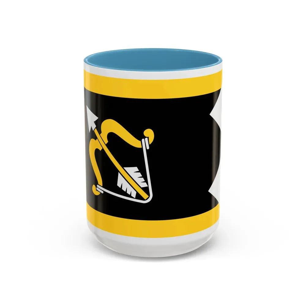Flag of Northern Savonia Finland - Accent Coffee Mug 15oz Light Blue - Go Mug Yourself
