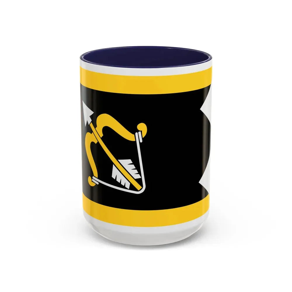 Flag of Northern Savonia Finland - Accent Coffee Mug 15oz Navy - Go Mug Yourself