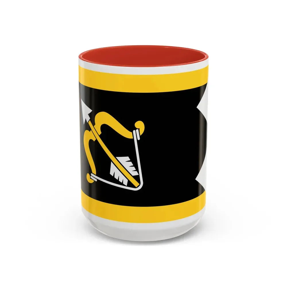Flag of Northern Savonia Finland - Accent Coffee Mug 15oz Red - Go Mug Yourself
